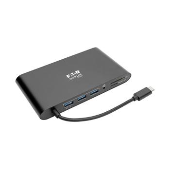 TRIPP LITE TRIPPLITE USB-C Dock Dual Display 4K HDMI/mDP VGA USB 3.2 Gen 1 USB-A/C Hub GbE Memory Card 100W PD Charging (U442-DOCK1-B)