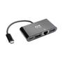 TRIPP LITE TRIPPLITE USB-C Multiport Adapter - HDMI USB 3.0 Port GbE 60W PD Charging HDCP Black (U444-06N-HGUB-C)