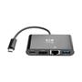 TRIPP LITE TRIPPLITE USB-C Multiport Adapter - HDMI USB 3.0 Port GbE 60W PD Charging HDCP Black (U444-06N-HGUB-C)