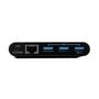 TRIPP LITE TRIPPLITE 3-Port USB-C Hub with LAN Port and Power Delivery USB-C to 3x USB-A Gbe 60W PD Charging USB 3.0 Black (U460-003-3AGB-C)