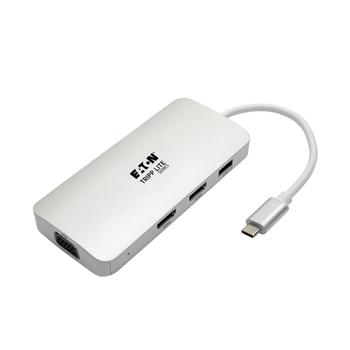 TRIPP LITE TRIPPLITE USB-C Dock Triple Display HDMI VGA USB 3.2 Gen 1 USB-A Hub 100W PD Charging (U442-DOCK12-S)