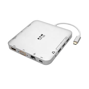 TRIPP LITE TRIPPLITE USB-C Dock Dual Display - 4K HDMI/mDP VGA USB 3.2 Gen 1 USB-A/C Hub GbE 60W PD Charging (U442-DOCK2-S)