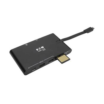 TRIPP LITE TRIPPLITE USB-C Dock 4K HDMI VGA USB 3.2 Gen 1 USB-A/C Hub GbEemory Card 100W PD Charging (U442-DOCK3-B)