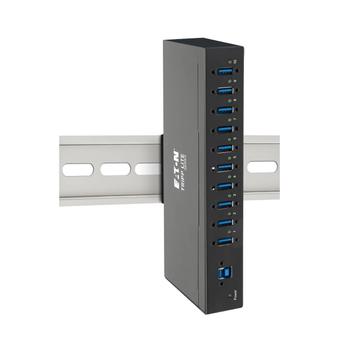 TRIPP LITE TRIPPLITE 10-Port Industrial-Grade USB 3.0 SuperSpeed Hub 20 kV ESD Immunity Iron Housing Mountable Hub 10xSuperSpeed USB 3.0 (U360-010-IND)