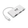 TRIPP LITE Eaton Tripp Lite Series USB C to HDMI DisplayPort VGA Multiport Adapter 4K USB Type C USB-C - External video adapter - USB-C 3.1 Gen 1 - HDMI, VGA, DisplayPort - white