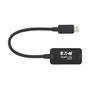 TRIPP LITE TRIPPLITE USB-C to HDMI Active Adapter Cable M/F 4K 60 HDR 4:4:4 DP 1.4 Alt Mode HDCP 2.2 Black 6 in. 15.2cm (U444-06N-HDR4-B)