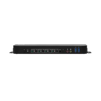 TRIPP LITE Eaton Tripp Lite series 4-Port DisplayPort KVM with Dual Console Ports (DP and HDMI), 4K 60Hz 4:4:4, DP1.4 with IR Remote - KVM / audio / USB switch - 4 x KVM / audio / USB - 1 local user - desktop (B005-DPUA4)