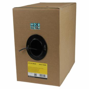 STARTECH StarTech.com 1000 ft Bulk Roll of Black CMR Cat5e Solid UTP Riser Cable - Cat 5e Riser Cable - Cat.5e CMR Ethernet Cable - 24 AWG - Black (WIR5ECMRBK) - Bulkkabel - 304.9 m - UTP - CAT 5e - stijger, s (WIR5ECMRBK)