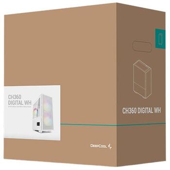 DeepCool CH360 Digital Micro-ATX Case, White (R-CH360-WHAPE3D-G-1)