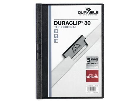 DURABLE Klemmappe DURACLIP 30 ark sort (2200-01*25)