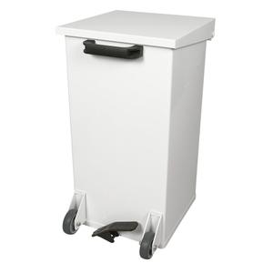 Carro-Line Pedalspand,  Carro-Line Mobile Carro-Kick,  hvid, epoxylakeret aluminium,  110 l, med soft close låg, ilddæmpende (17070101)