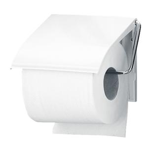 _ Dispenser,  Brabantia,  hvid, metal, klar t/ vægmontering,  til 1 stk. alm toiletrulle (2329)