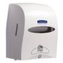 KIMBERLY-CLARK Dispenser, Kimberly-Clark, 28x33x42,5cm, hvid, plast, til håndklæderuller, skal bruge 4 x baterier