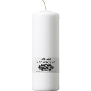 _ Bloklys, 20cm, Ø7,8cm, hvid, 90 timer, paraffin (121354*10)