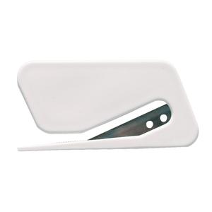 _ Lågfolie kniv, 7,5x4cm, hvid, metal/ plast,  til lågfolie (5459)