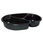 ABENA Bakke, 23,8x17,6x4,5cm, 955 ml, sort, CPET, 3-rums, 210/295/450 ml, menuserie, hovedret