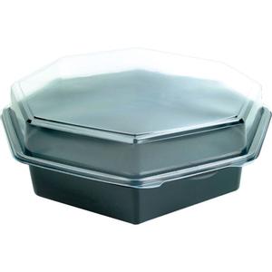 _ Plastbakke,  31, 5x30, 5x8cm,  2500 ml, sort, PS, med hængslet låg, octaview *Denne vare tages ikke retur* (581712*75)