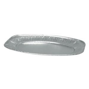 _ Serveringsfad,  ABENA, 35, 1x24, 3x2, 1cm,  sølv, aluminium,  lille, oval, med præget bund, luksus (5403*80)