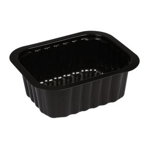 _ Plastbakke,  13, 8x11, 4x5, 3cm,  470 ml, sort, PP, 1-rums *Denne vare tages ikke retur* (131421*300)