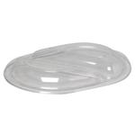 Snap-on låg, 23, 8x17, 6x3cm,  klar, OPS/PS, oval, til 2-rums, antidug effekt