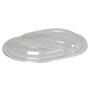 ABENA Snap-on låg, 23,8x17,6x3cm, klar, OPS/PS, oval, til 2-rums, antidug effekt