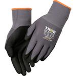 Fingerdyppet nitrilhandske,  THOR Flex, 8, sort, nitril/ polyester,  lycra overhånd