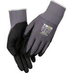 Fingerdyppet nitrilhandske,  THOR Flex, 9, sort, nitril/ polyester,  lycra overhånd