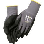 Fingerdyppet nitrilhandske,  THOR Flex, 10, sort, nitril/ polyester,  lycra overhånd