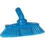 Vikan Drejeledsbørste med vandgennemløb, Vikan, blå, polyester/PP/rustfrit stål, 24 cm, bløde børstehår, spaltet