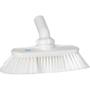 Vikan Drejeledsbørste med vandgennemløb, Vikan, hvid, polyester/PP/rustfrit stål, 24 cm, blød, spaltet