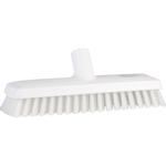 Gulvskrubbe med vandgennemløb,  Vikan, 27x7, 5x10cm,  hvid, polyester/ PP/ rustfrit stål, 27 cm, medium