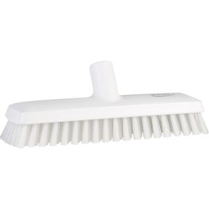 VIKAN Gulvskrubbe med vandgennemløb,  Vikan, 27x7, 5x10cm,  hvid, polyester/ PP/ rustfrit stål, 27 cm, medium (169220)