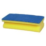 Skuresvamp,  14x7x5cm, blå, nylon/ polyester/ polyether,  medium skureeffekt