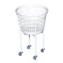 _ Vaskerivogn,  700mm, Ø450mm, 32 l, hvid, plast/ pulverlakeret stål/ gummi,  med 4 hjul, rund *Denne vare tages ikke retur*