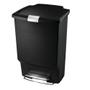 Simplehuman Pedalspand, Simplehuman, sort, plast, 45 l, med bred pedal, soft close låg, samt lås på låget *Denne vare tages ikke retur*