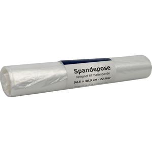 _ Spandepose,  22 l, klar, LDPE/ virgin,  54, 5x50, 5cm,  ideel til malerbakker og rullespande (1309*25)