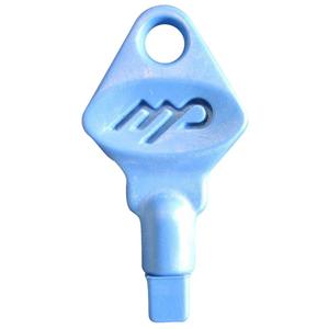 _ Nøgle, blå, plast, til hvid plast dispenser,  5 stk. (119986)