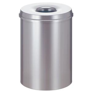 _ Brandhæmmende affaldsspand,  sølv, metal, 30 l, brandsikker *Denne vare tages ikke retur* (176533)