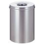 _ Brandhæmmende affaldsspand,  sølv, metal, 30 l, brandsikker *Denne vare tages ikke retur*