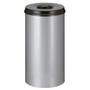 _ Brandhæmmende affaldsspand,  alu, metal, 50 l, med sort låg, brandsikker *Denne vare tages ikke retur*
