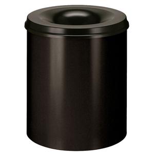 _ Brandhæmmende affaldsspand,  sort, metal, 80 l, brandsikker *Denne vare tages ikke retur* (176560)