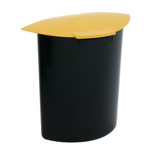 _ Indsats, gul, plast, 6 l, med låg, til rund affaldsspand,  kildesortering *Denne vare tages ikke retur* (176490)