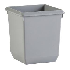 _ Papirkurv,  grå, plast, 21 l, kildesortering mulig, til tungt affald (176496)