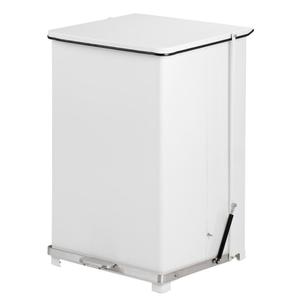 _ Pedalspand,  hvid, pulverlakeret stål/ rustfrit stål, 152 l, med sækkeholder og soft close låg, ilddæmpende,  sikret mod fingeraftryk,  til tungt affald *Denne vare tages ikke retur* (176699)