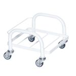 Dunkvogn, Tina Trolleys, 310x315x230mm,  hvid, pulverlakeret stål/ rustfrit stål, til 20-25 kg dunke *Denne vare tages ikke retur*