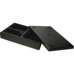 Termokasse,  Duni, 46x32, 5x11, 5cm,  sort, EPP, 3-rums, 1/1 GN *Denne vare tages ikke retur*