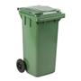 ABENA Affaldscontainer, grøn, plast, 120 l, UV-resistent, til tungt affald og udendørs *Denne vare tages ikke retur*