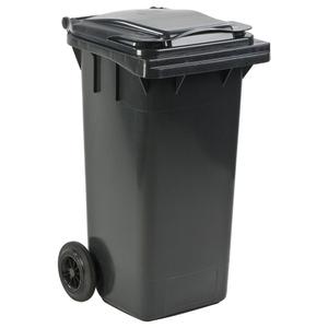 _ Affaldscontainer,  grå, plast, 120 l, UV-resistent,  til tungt affald og udendørs (17676501)
