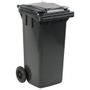 ABENA Affaldscontainer, grå, plast, 120 l, UV-resistent, til tungt affald og udendørs