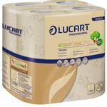 Toiletpapir,  Lucart T3 Natural, 2-lags, 27,5m x 9,6cm, Ø10,3cm, ubleget, genanvendt papir
